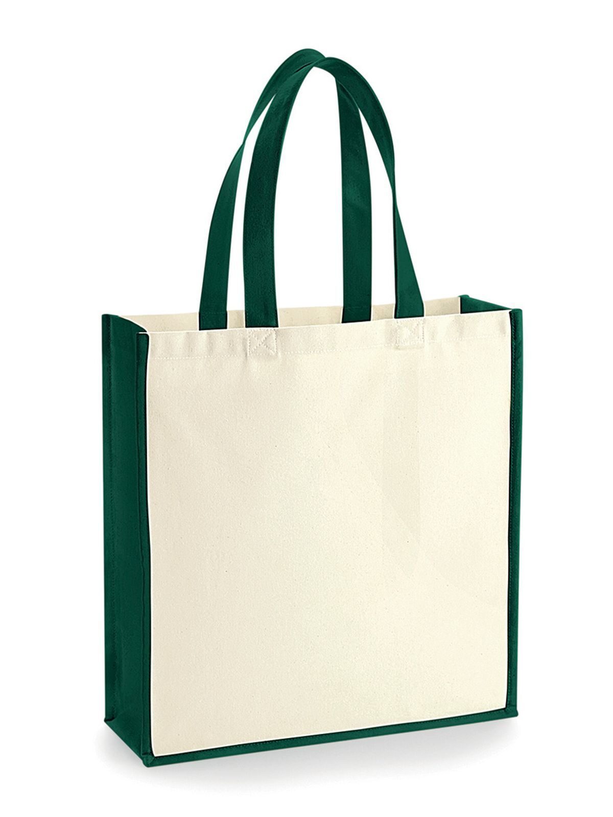 Gallery Canvas Tote Herren Tasche / Rucksack – Westford Mill – Farbe natural/bottle Green – individuell veredelbar