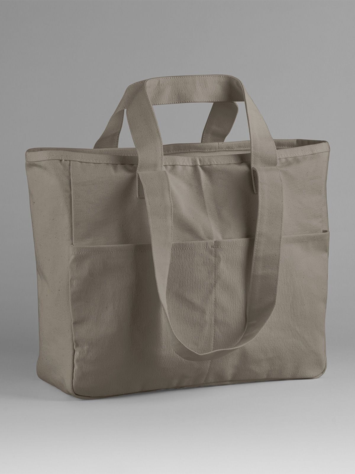 Double Handle Cargo Pocket Tote Herren Tasche / Rucksack – Westford Mill – Farbe mushroom – individuell veredelbar