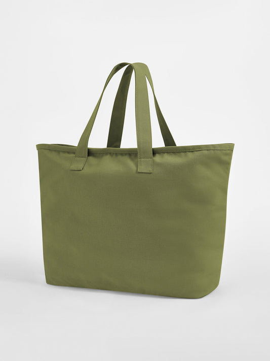 Oversized Heavy Duty Canvas Tote Bag Damen Tasche / Rucksack – Westford Mill – Farbe bright olive – individuell veredelbar