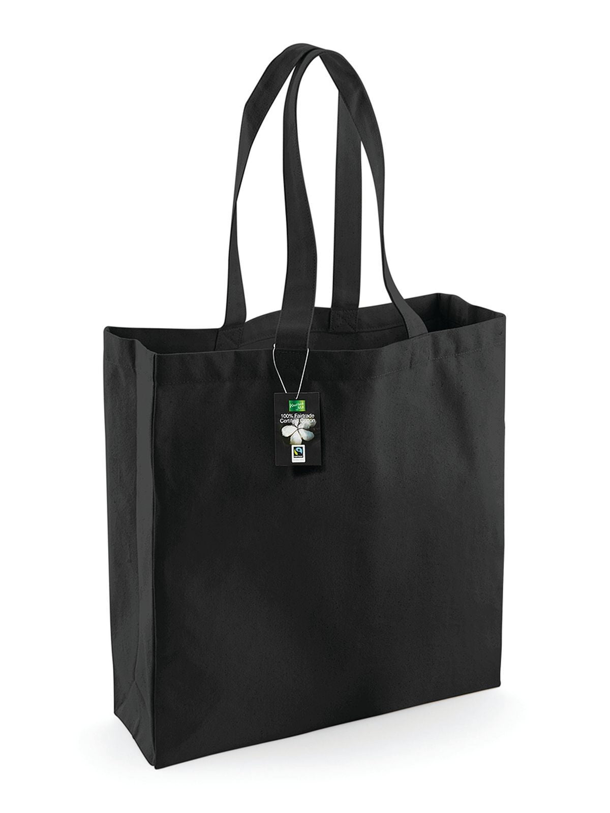 Fairtrade cotton classic shopper Tasche / Rucksack – Westford Mill – Farbe Schwarz – individuell veredelbar