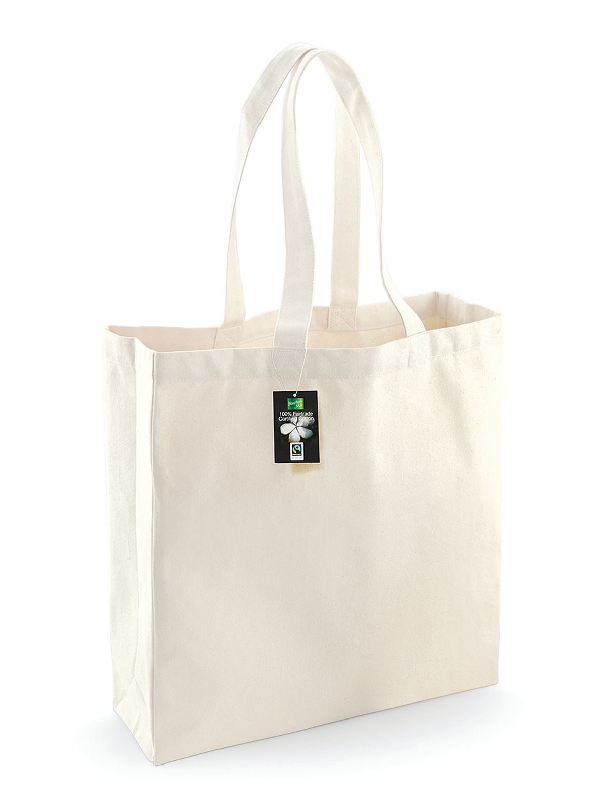 Fairtrade cotton classic shopper Tasche / Rucksack – Westford Mill – Farbe Natur – individuell veredelbar