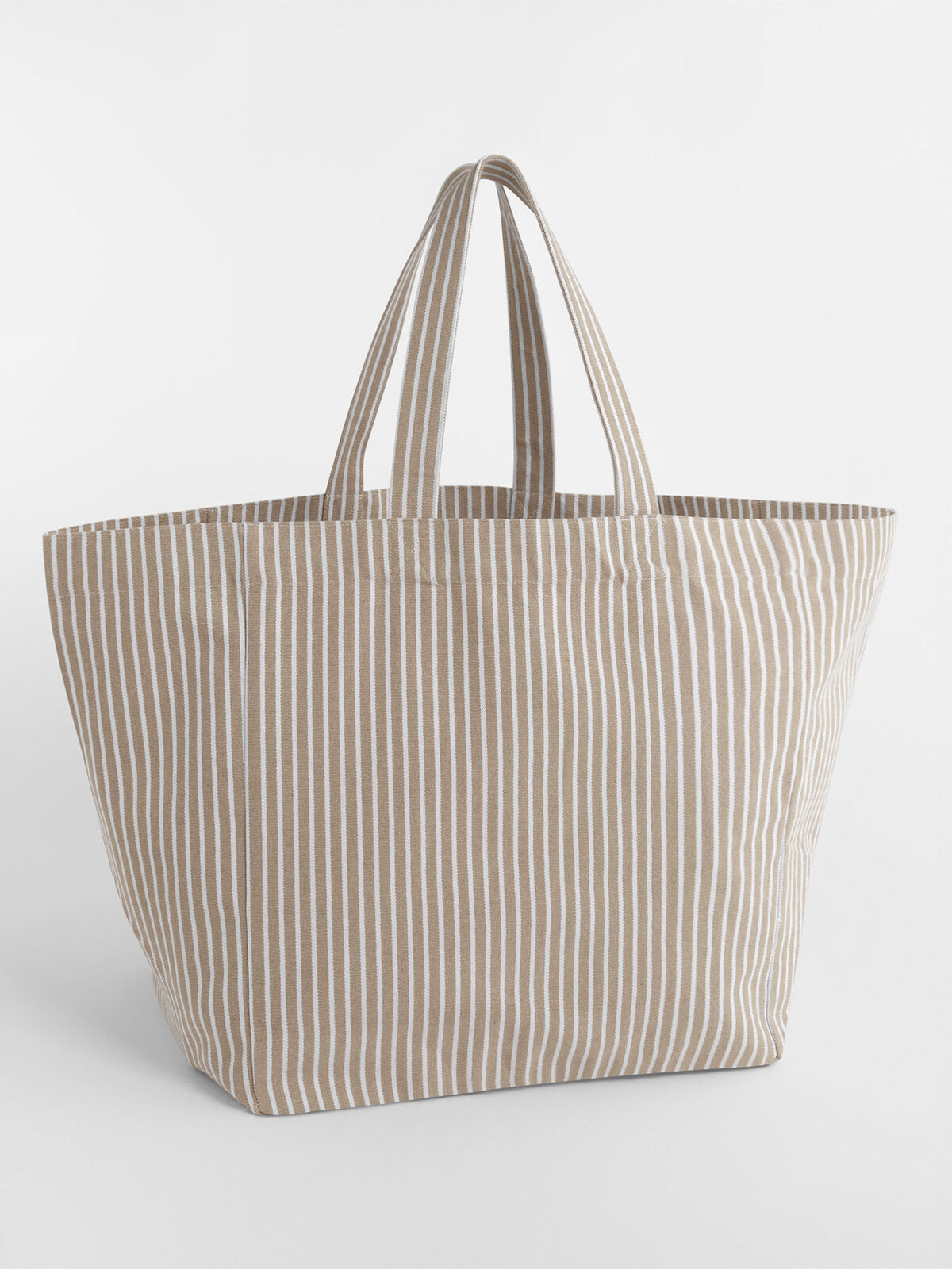 Oversized beach bag Herren Tasche / Rucksack – Westford Mill – Farbe biscuit stripe – individuell veredelbar