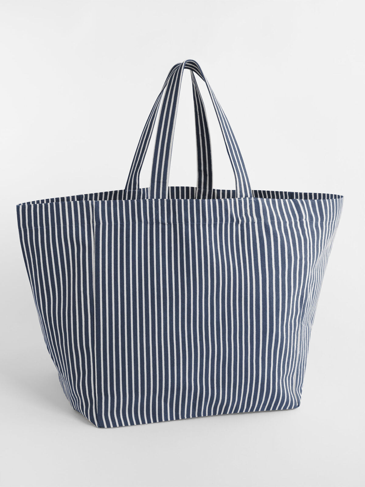 Oversized beach bag Herren Tasche / Rucksack – Westford Mill – Farbe navy stripe – individuell veredelbar
