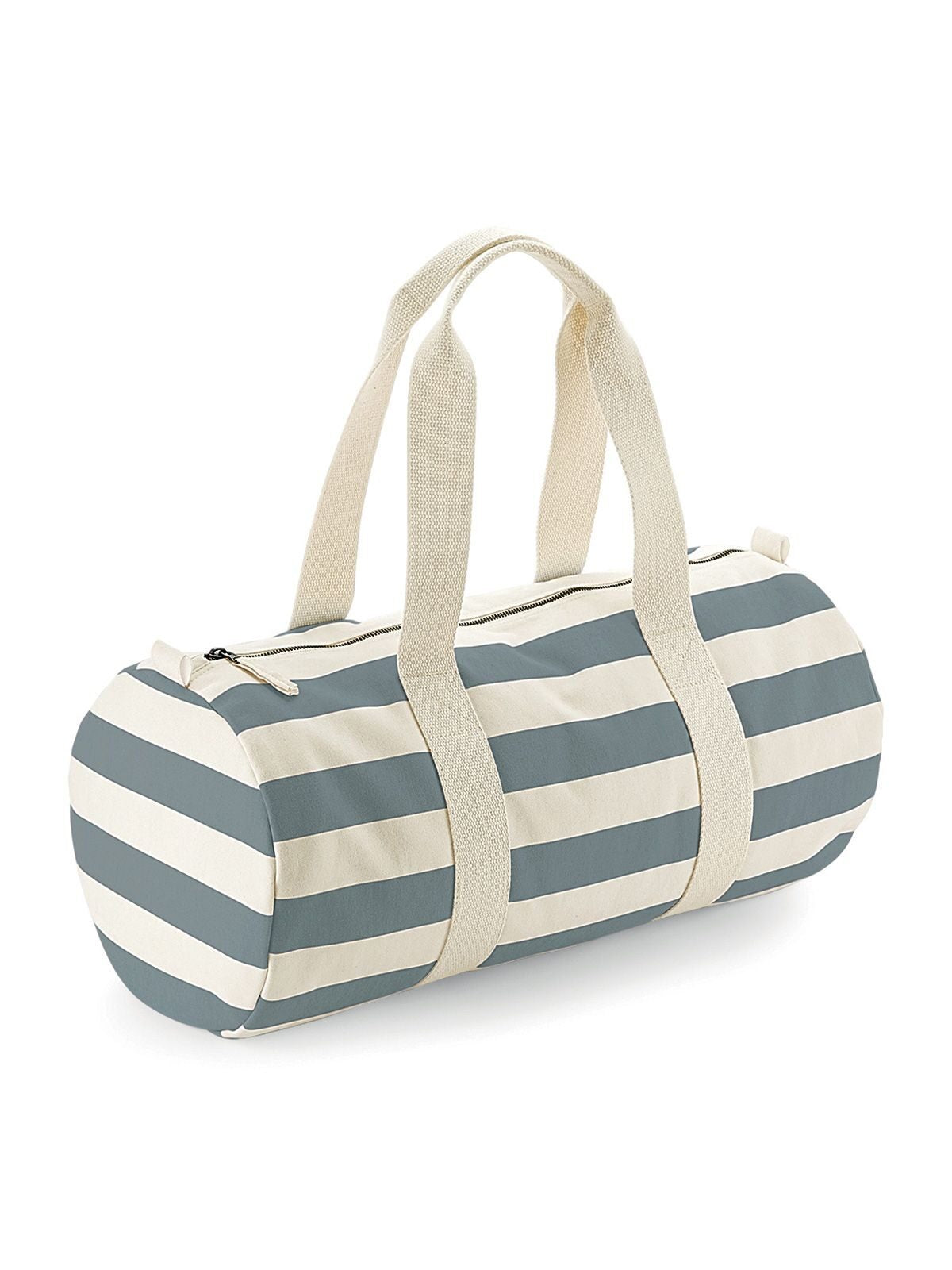 Nautical Barrel Bag Herren Tasche / Rucksack – Westford Mill – Farbe natural/grey – individuell veredelbar