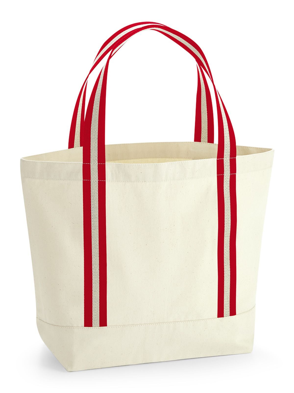 EarthAware® Organic Boat Bag Herren Tasche / Rucksack – Westford Mill – Farbe natural/classic red – individuell veredelbar