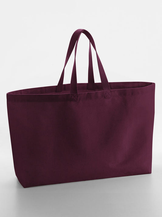 Oversized Canvas Tote Bag Herren Tasche / Rucksack – Westford Mill – Farbe Burgundy – individuell veredelbar