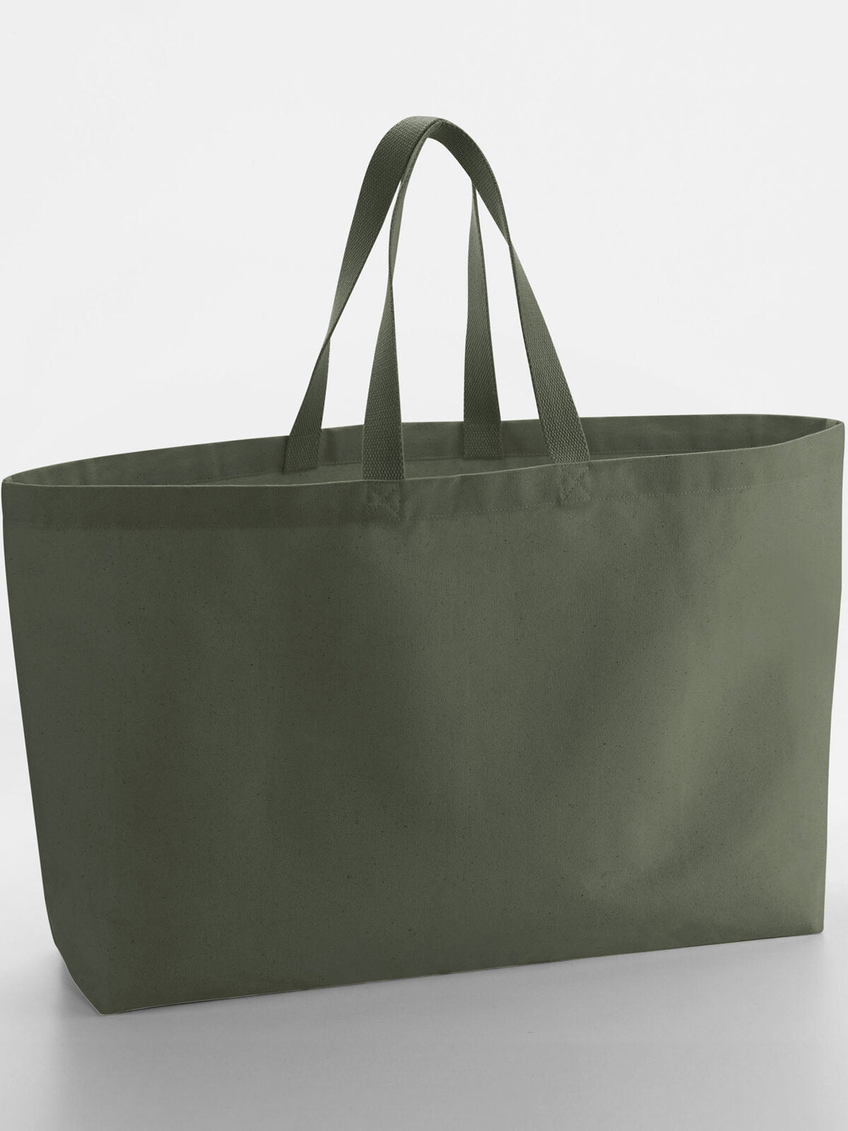 Oversized Canvas Tote Bag Herren Tasche / Rucksack – Westford Mill – Farbe olive green – individuell veredelbar