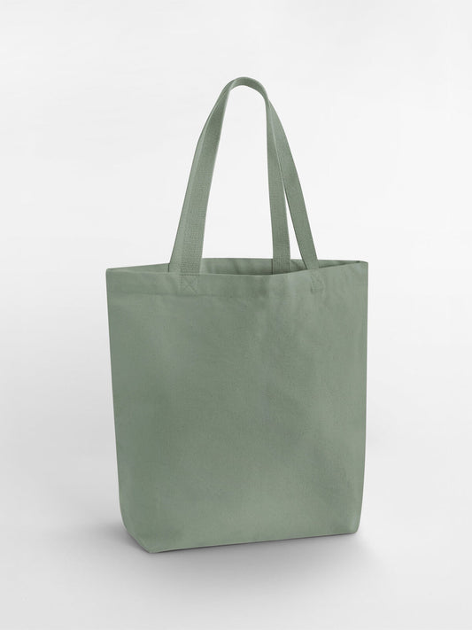 Heavyweight Canvas Tote bag Herren Tasche / Rucksack – Westford Mill – Farbe dusty green – individuell veredelbar
