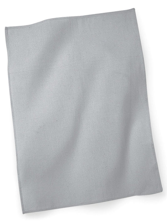 Tea Towel Herren Handtuch – Westford Mill – Farbe pure grey – individuell veredelbar