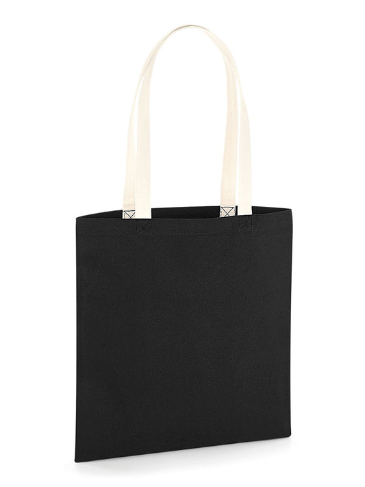 EarthAware™ Organic Bag for Life - Contrast Handles Herren Tasche / Rucksack – Westford Mill – Farbe black/natural – individuell veredelbar