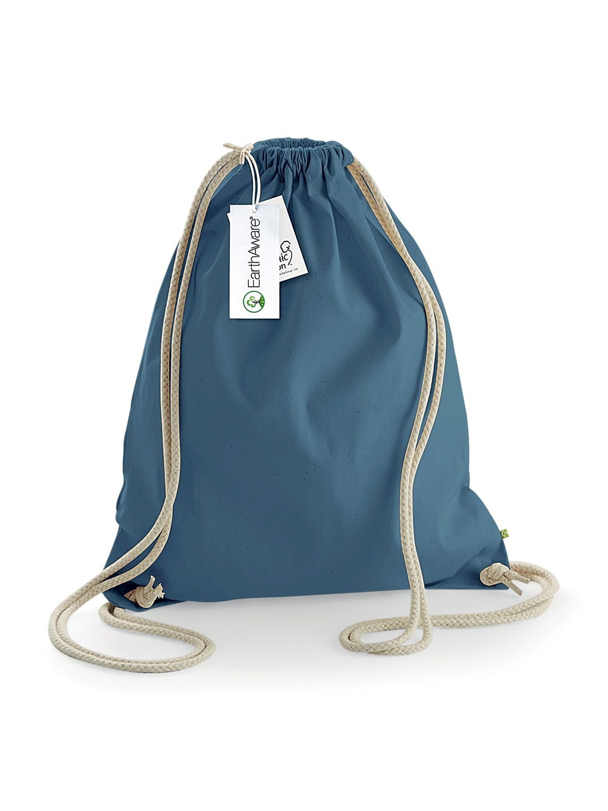 EarthAware Organic Gymsac Herren Tasche / Rucksack – Westford Mill – Farbe airforce blue – individuell veredelbar