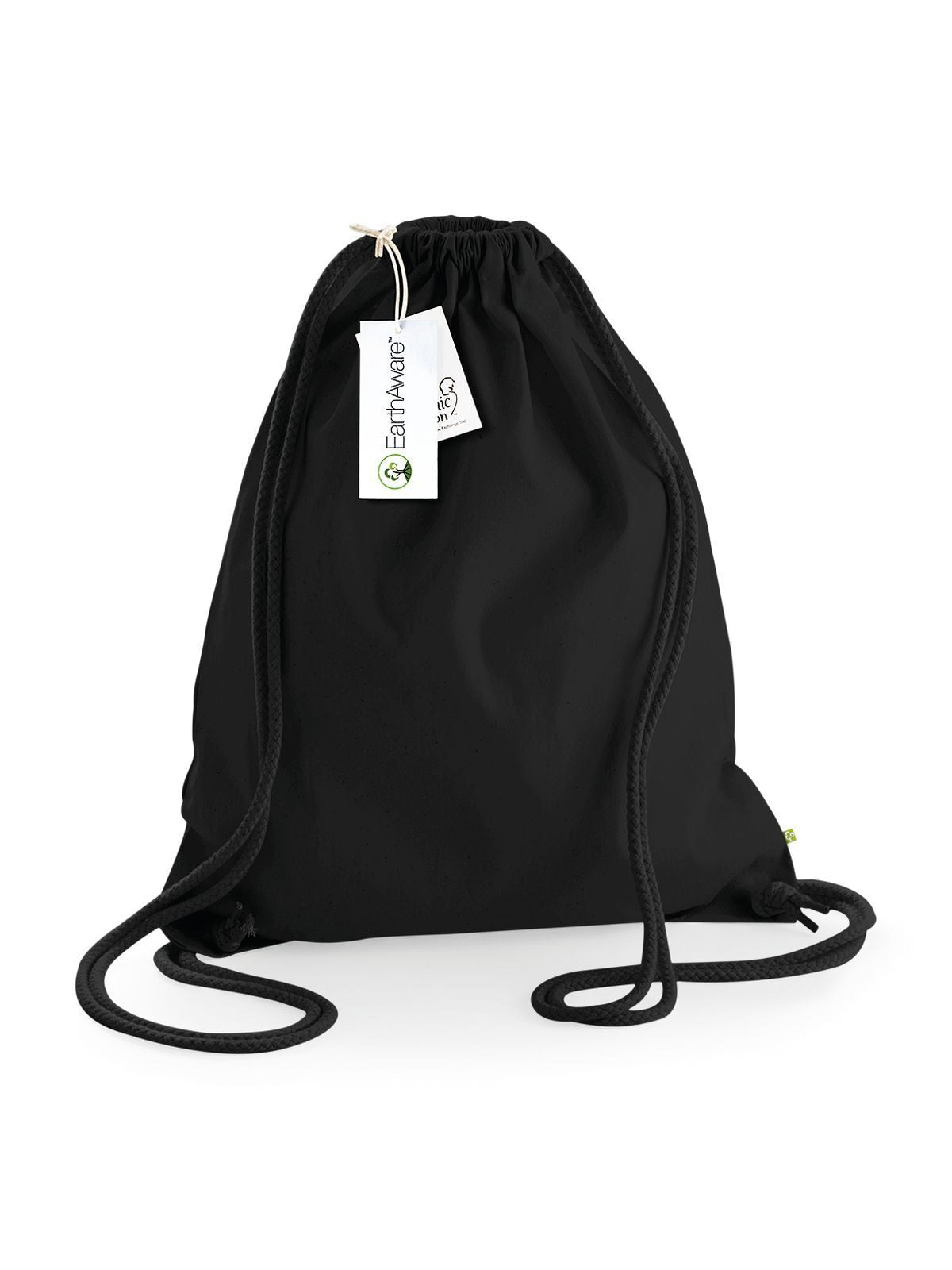 EarthAware Organic Gymsac Herren Tasche / Rucksack – Westford Mill – Farbe black/black – individuell veredelbar
