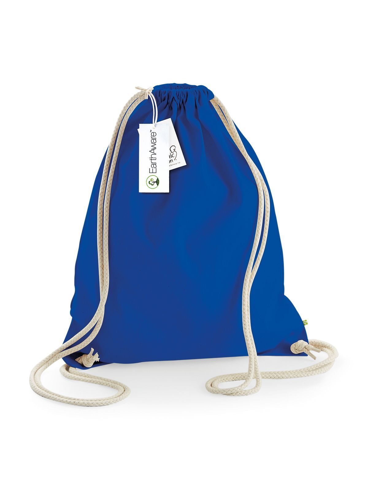 EarthAware Organic Gymsac Herren Tasche / Rucksack – Westford Mill – Farbe bright royal – individuell veredelbar