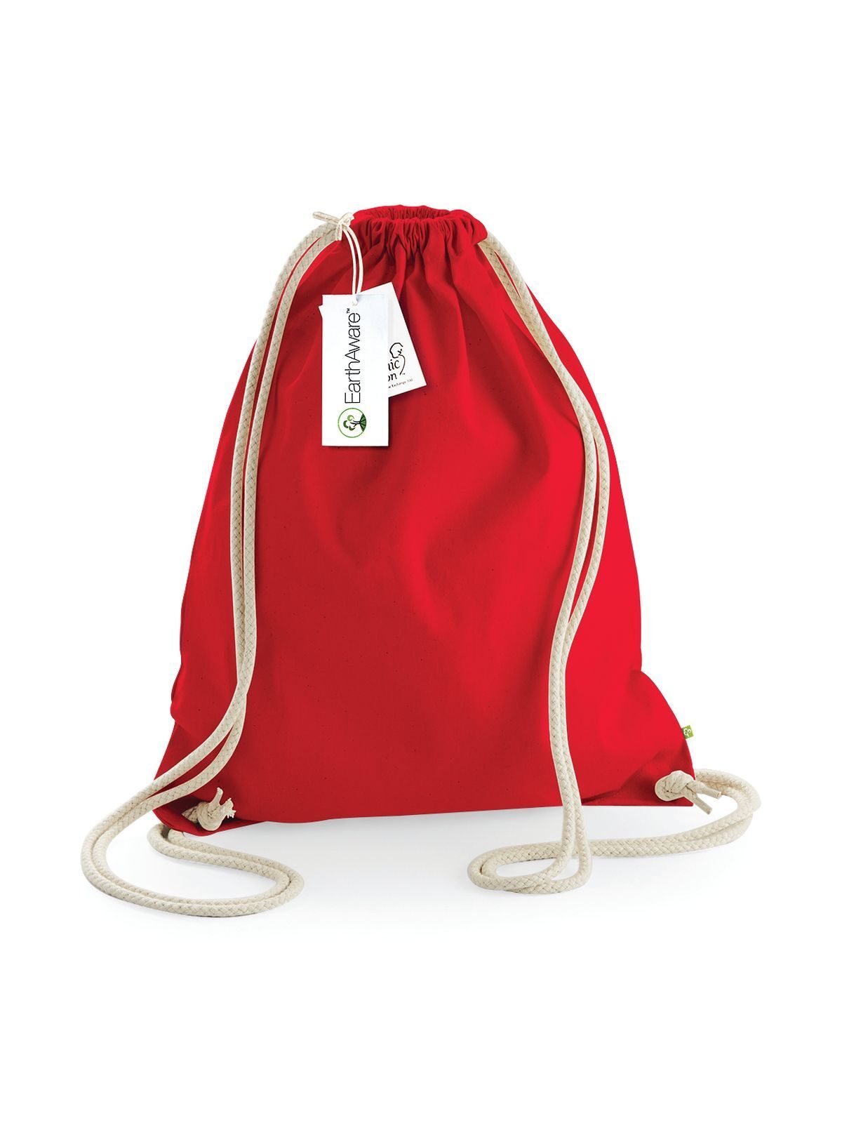 EarthAware Organic Gymsac Herren Tasche / Rucksack – Westford Mill – Farbe classic red – individuell veredelbar