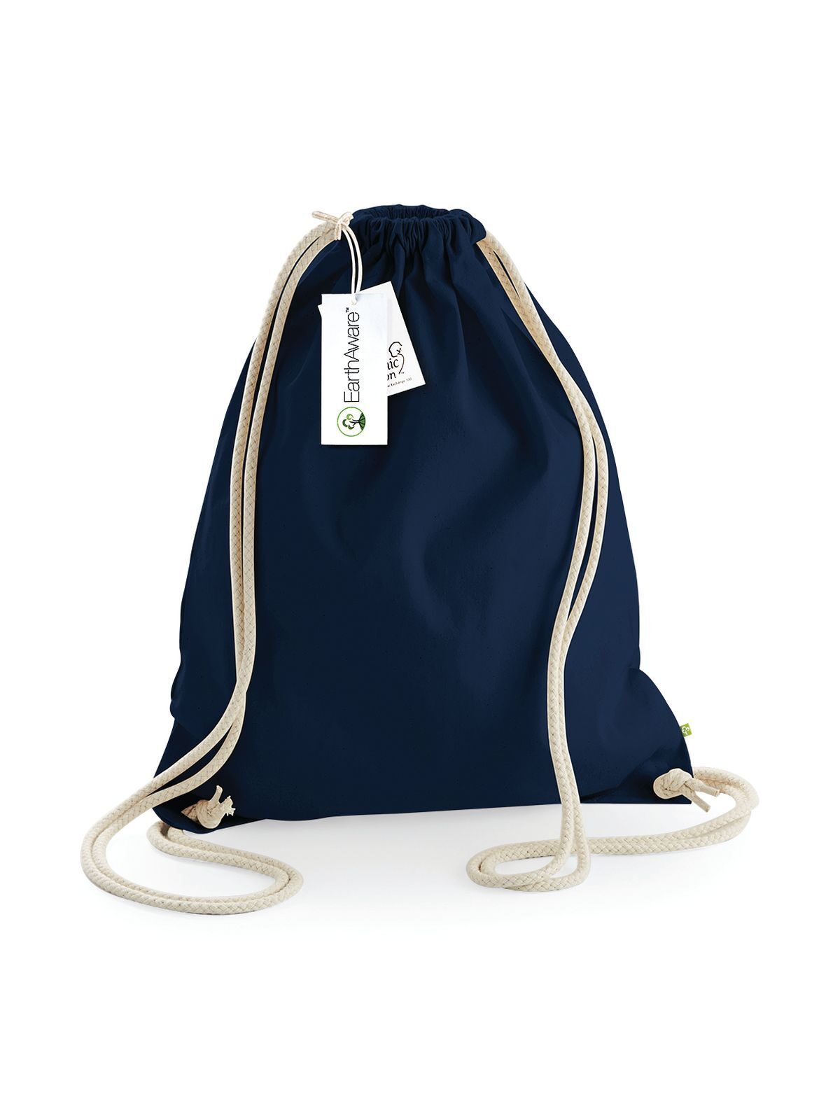 EarthAware Organic Gymsac Herren Tasche / Rucksack – Westford Mill – Farbe french navy – individuell veredelbar