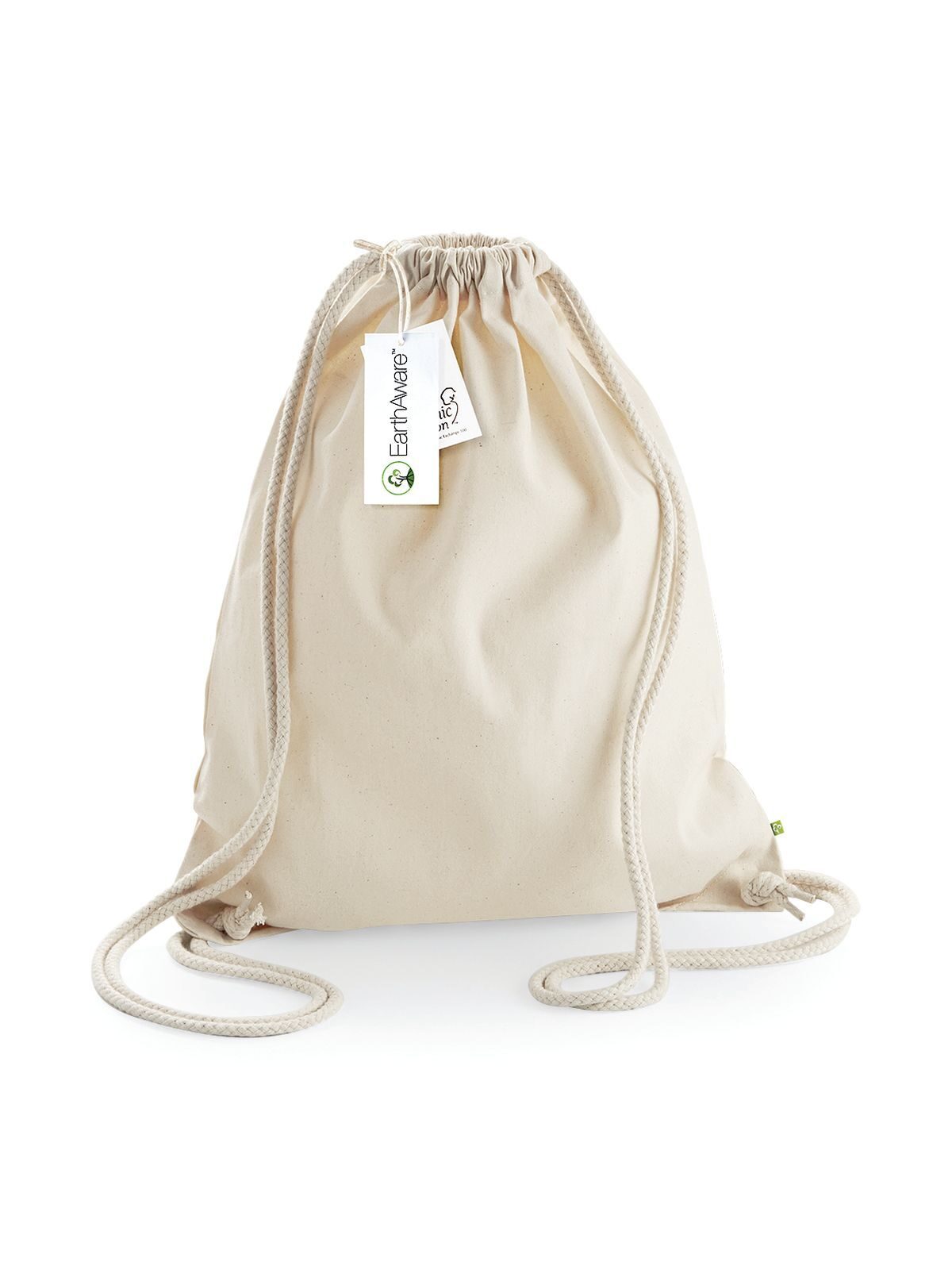 EarthAware Organic Gymsac Herren Tasche / Rucksack – Westford Mill – Farbe Natur – individuell veredelbar