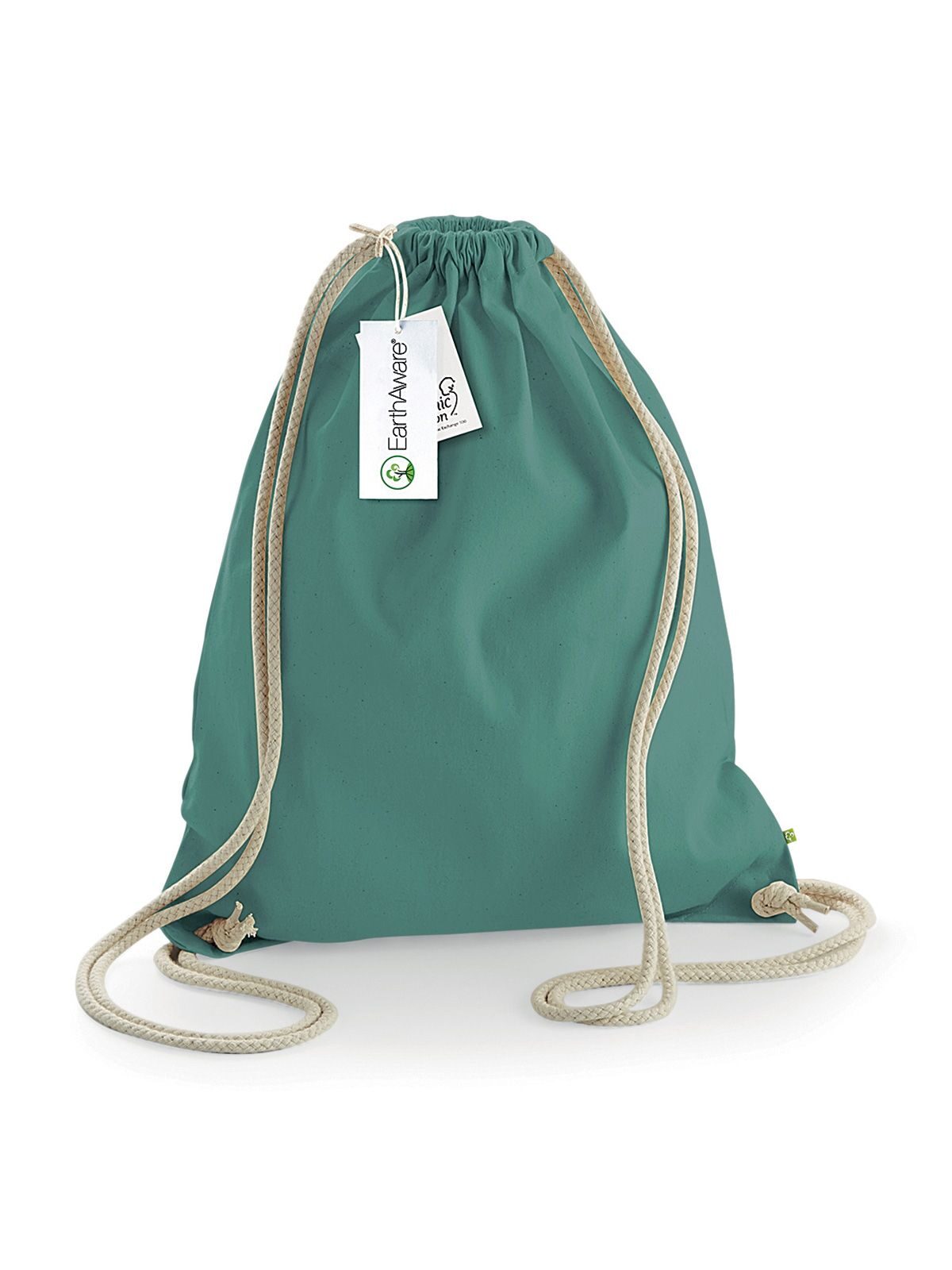 EarthAware Organic Gymsac Herren Tasche / Rucksack – Westford Mill – Farbe sage green – individuell veredelbar