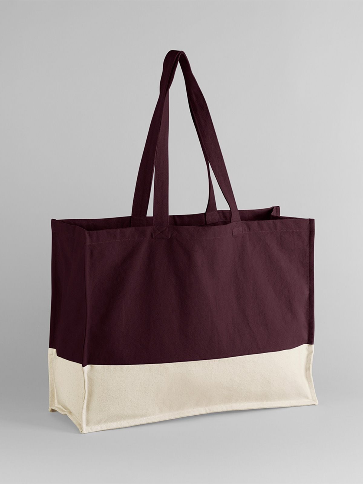 EarthAware® Organic Contrast Shopper Herren Tasche / Rucksack – Westford Mill – Farbe oxblood/natural – individuell veredelbar