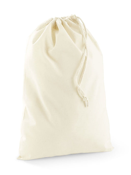 Recycled Cotton Stuff Bag S Herren Tasche / Rucksack – Westford Mill – Farbe Natur – individuell veredelbar