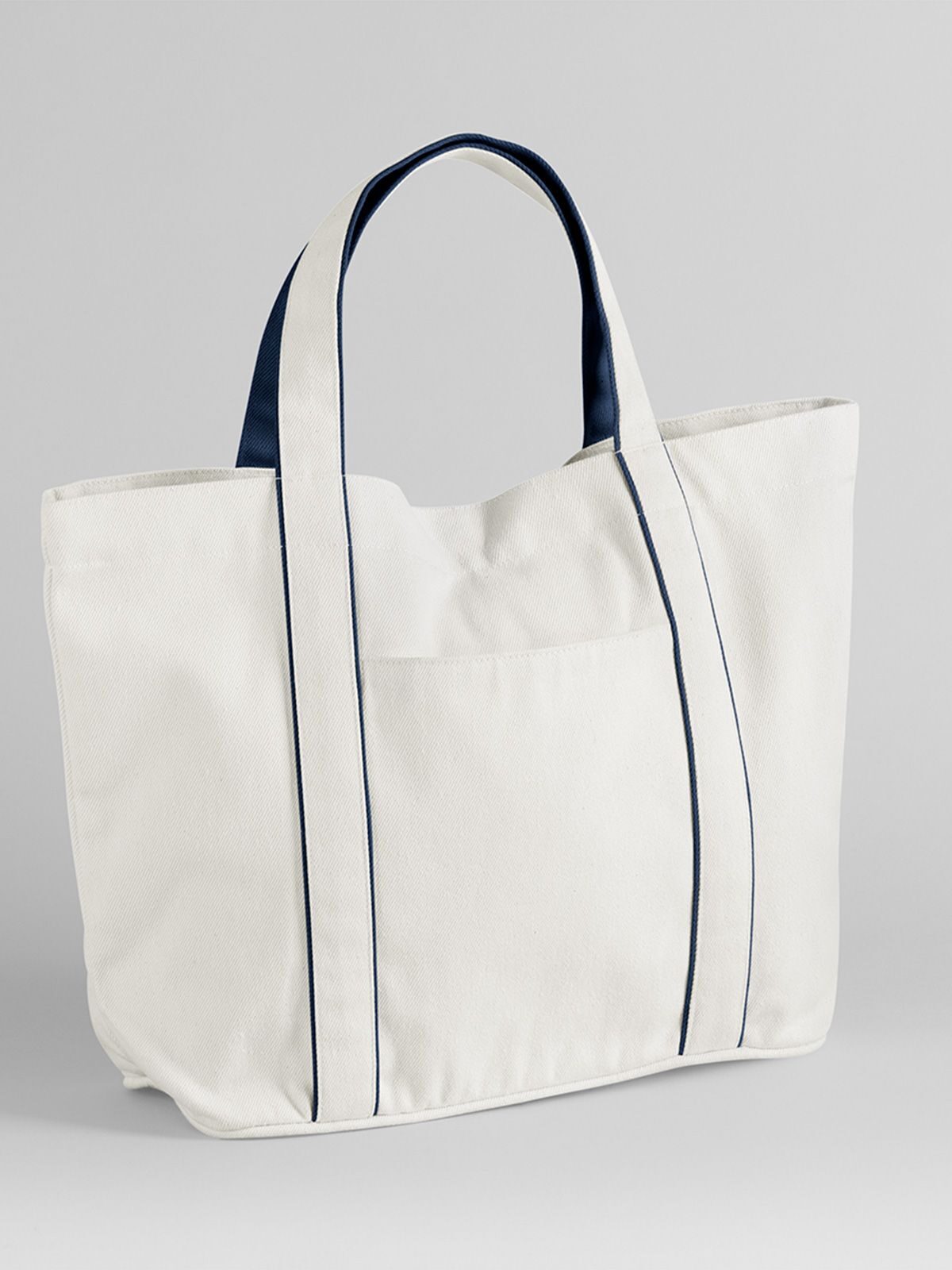 Courtside Medium Tote Herren Tasche / Rucksack – Westford Mill – Farbe soft white/french navy – individuell veredelbar