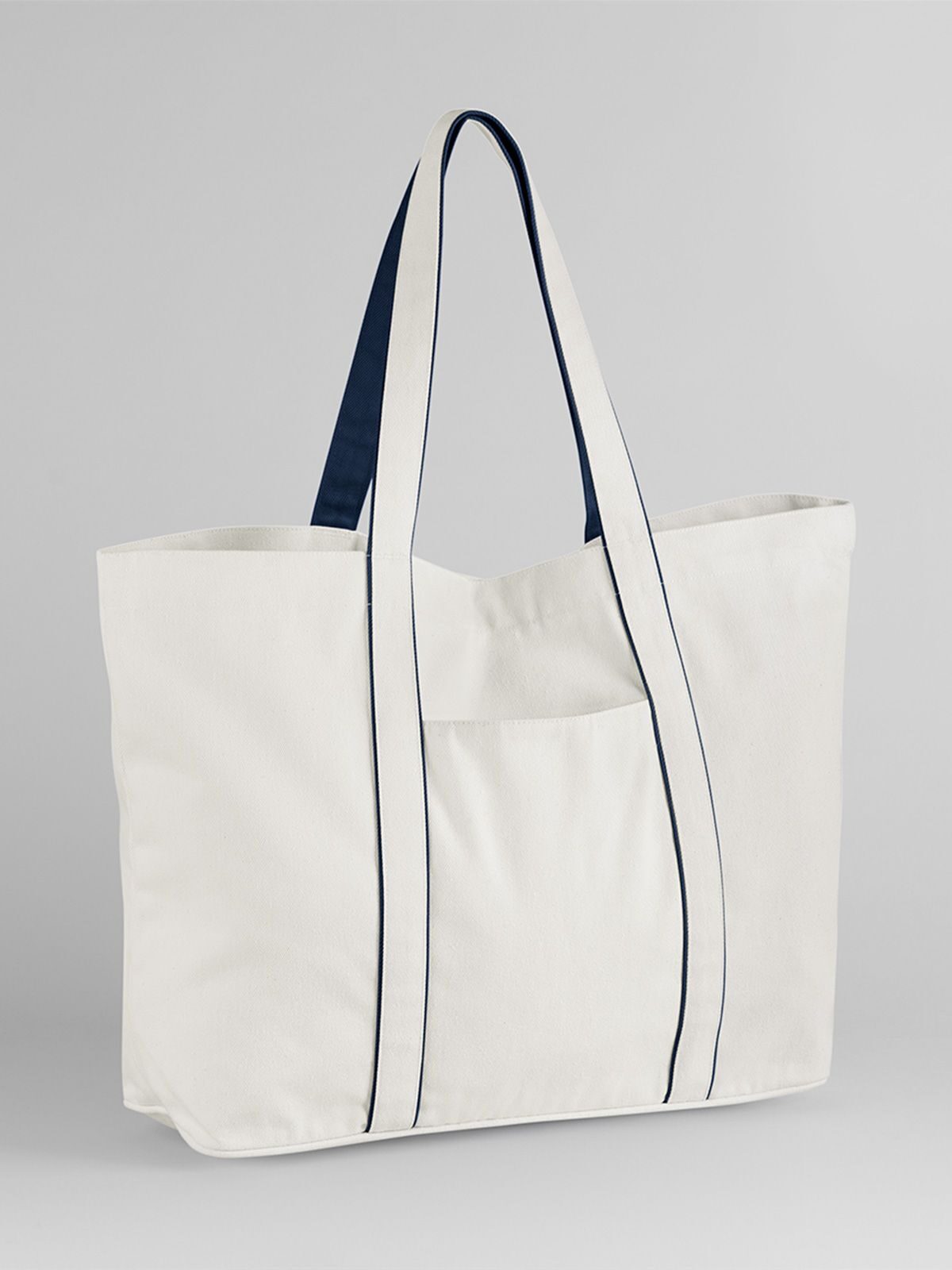 Courtside Large Tote Herren Tasche / Rucksack – Westford Mill – Farbe soft white/french navy – individuell veredelbar