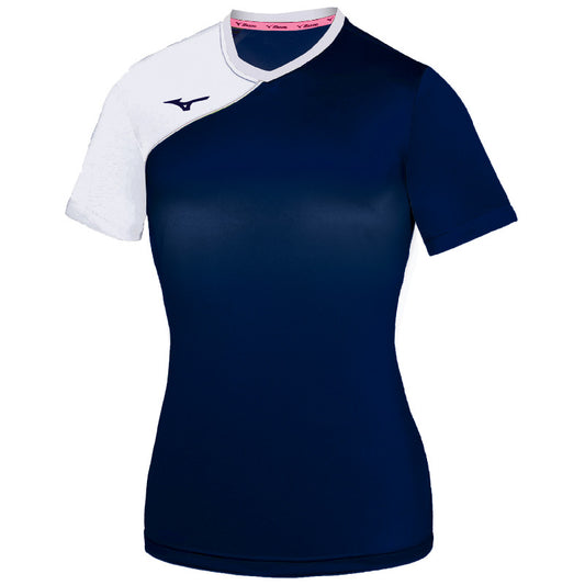 Mizuno Sporttrikot Trad Soukyu – Damen | X2EAB730 – Marineblau/Weiß