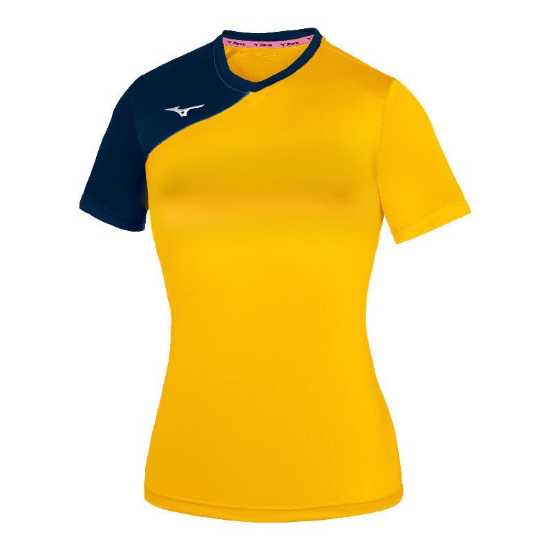 Mizuno Sporttrikot Trad Soukyu – Damen | X2EAB730 – Gelb/Marineblau