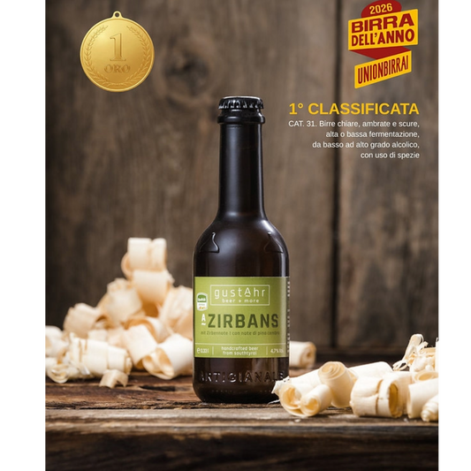 ZIRBANS – Birra di pino cembro 6 bott. x 0,75 l Fresca. Luppolata. Unica. | LA1970