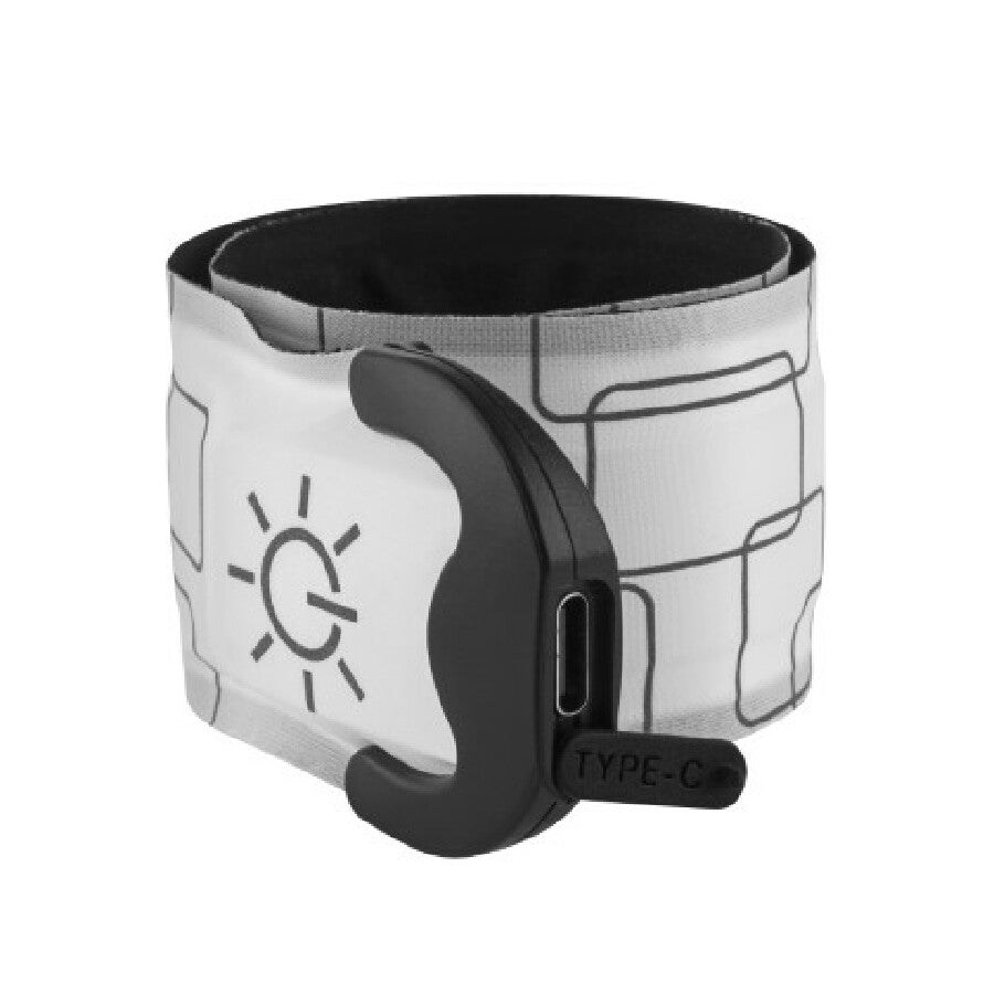 LED-Armband "GlowBand Active" – silber – Bild 4