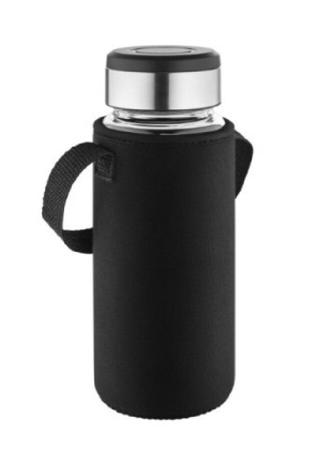 Wasserflasche "GenerationRefillGourmet" transparent – schwarz – Bild 1