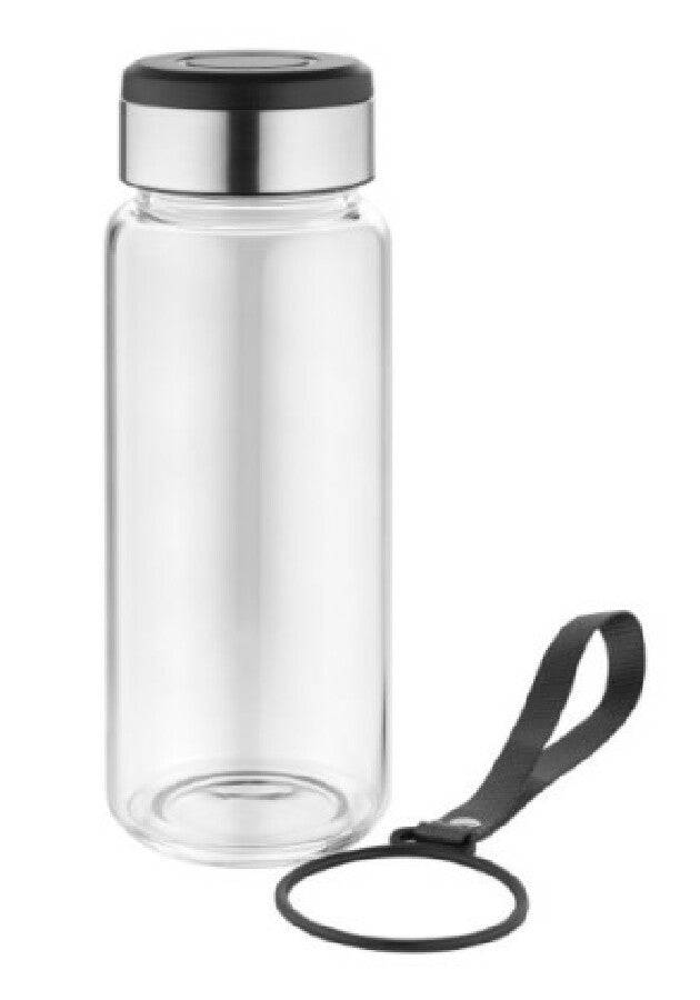 Wasserflasche "GenerationRefillGourmet" transparent – schwarz – Bild 2