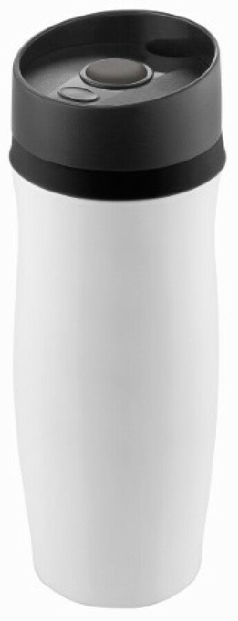 Thermobecher "CremaExtensa" weiß/Ring schwarz – schwarz – Bild 1