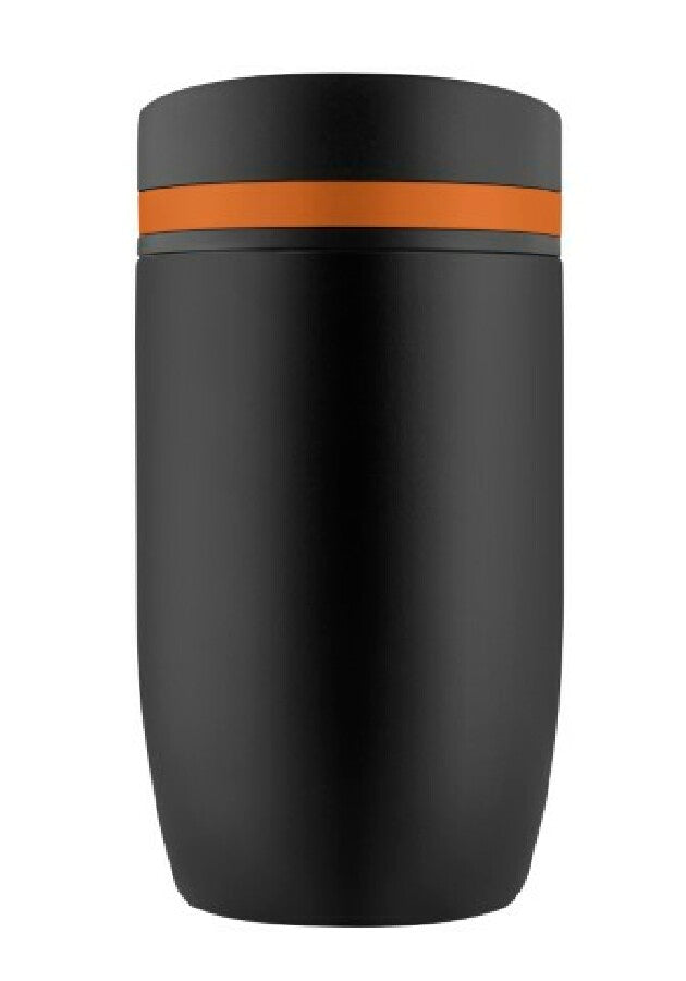 Thermobecher "CremaOfficinaNero" schwarz/Ring orange – orange – Bild 2