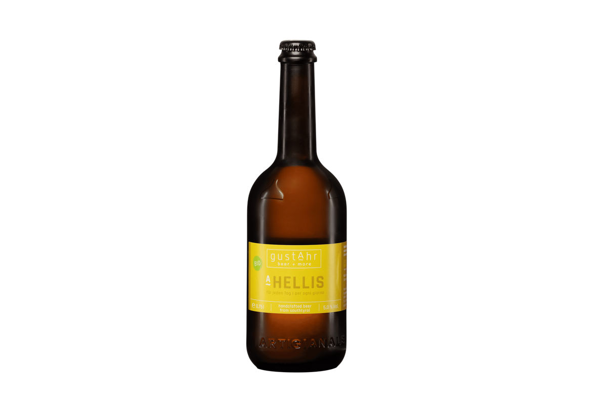 Gustahr HELLIS – vollständige Originalflasche 0,75 l; Verkaufseinheit 6 × 0,75 l im Karton