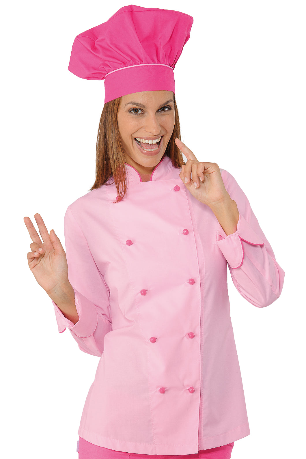 Isacco Kochjacke Lady Chef bottoni antipanico