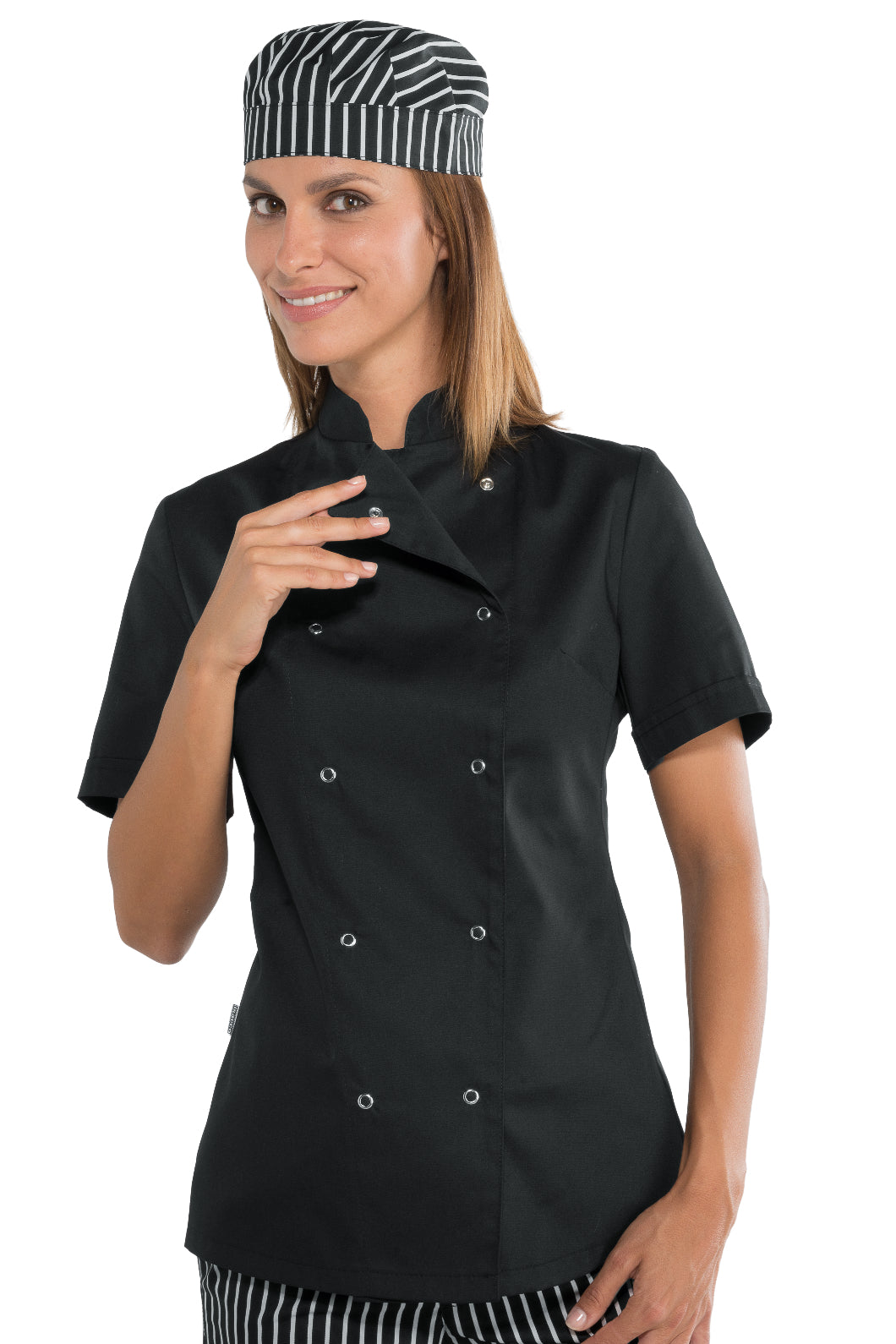 Isacco Kochjacke Lady Chef Bottoni a Pressione