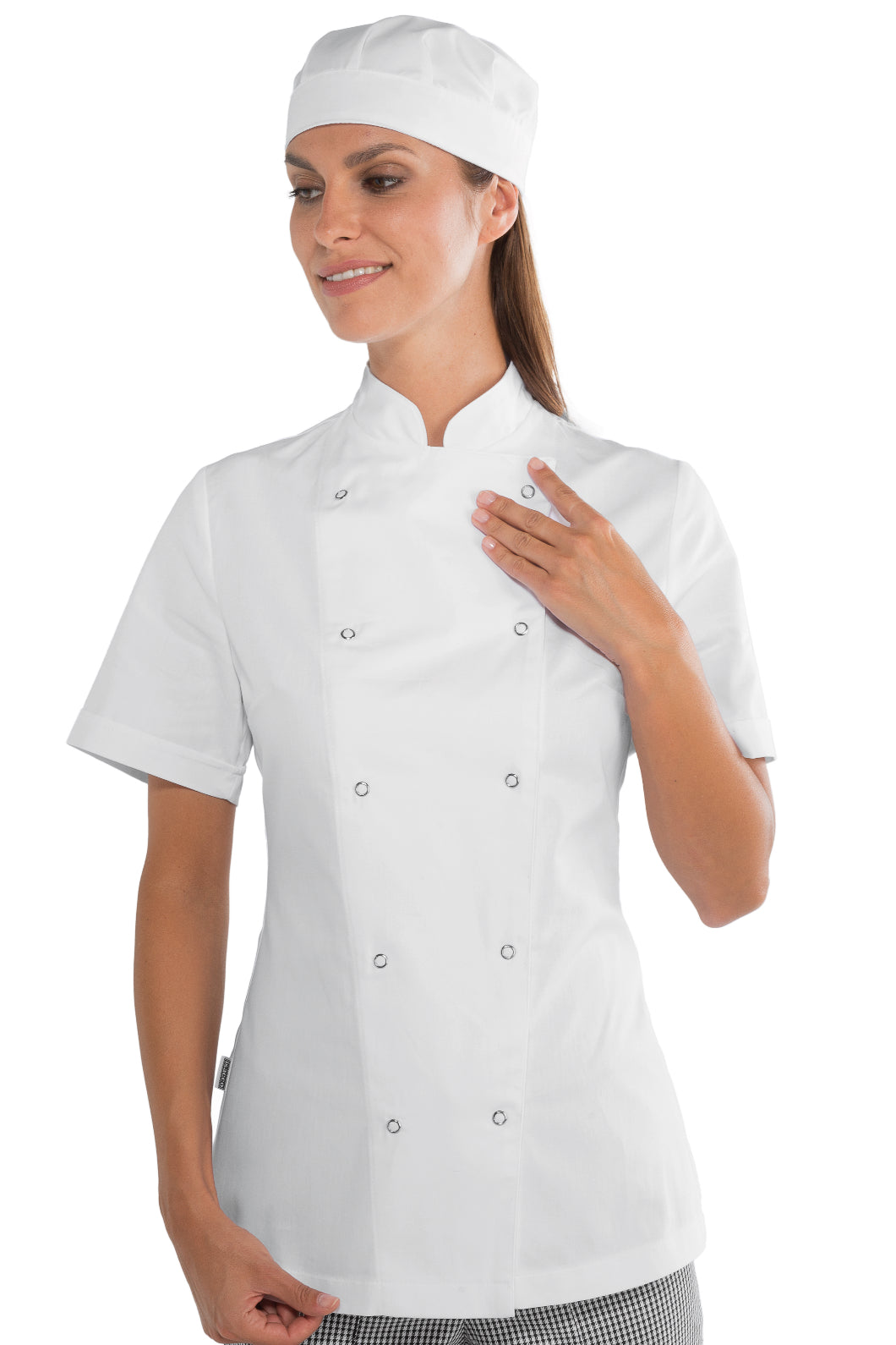 Isacco Kochjacke Lady Chef Bottoni a Pressione