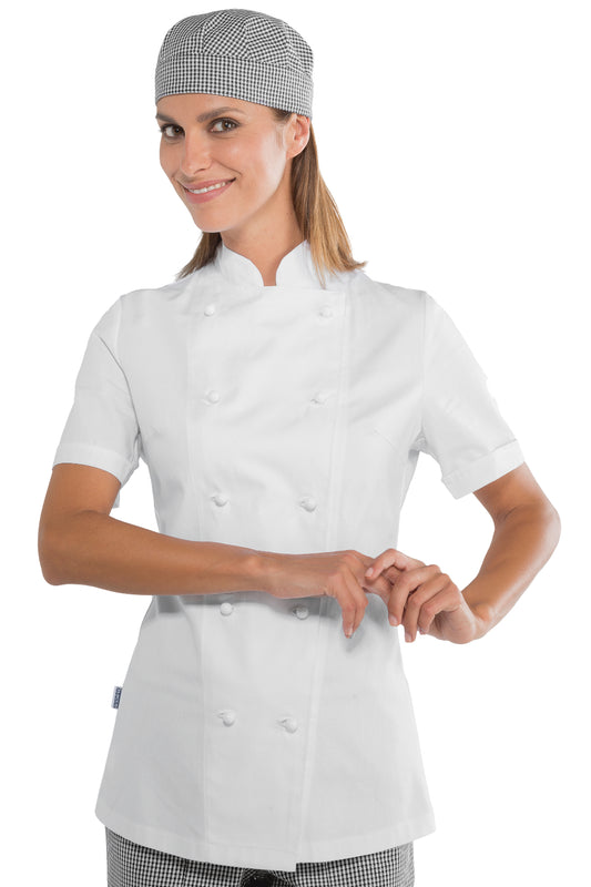 Isacco Kochjacke Lady Chef bottoni antipanico