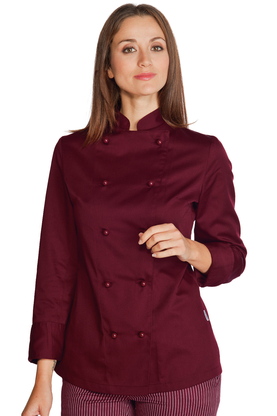 Isacco Kochjacke Lady Chef bottoni antipanico