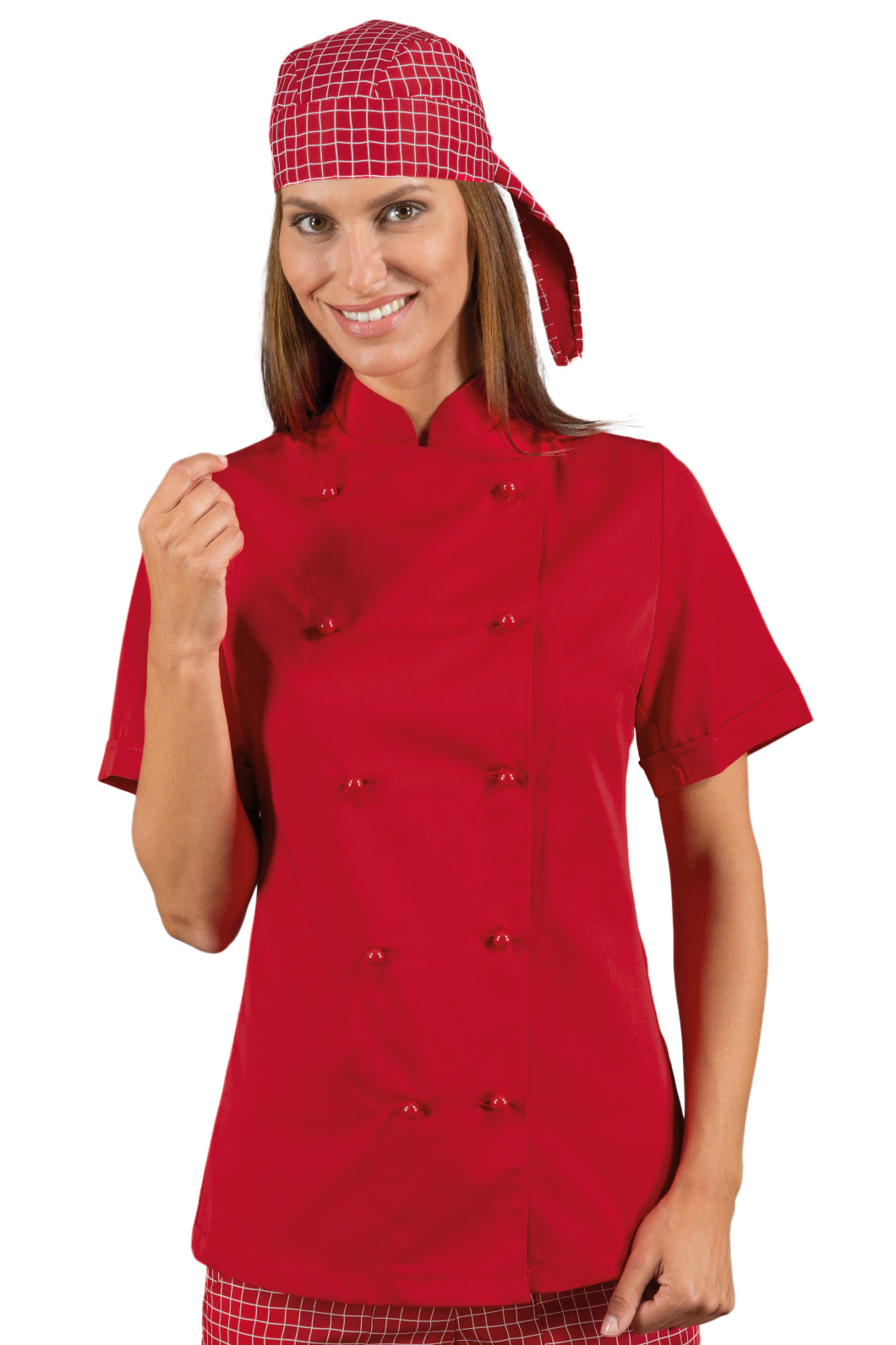 Isacco Kochjacke Lady Chef bottoni antipanico