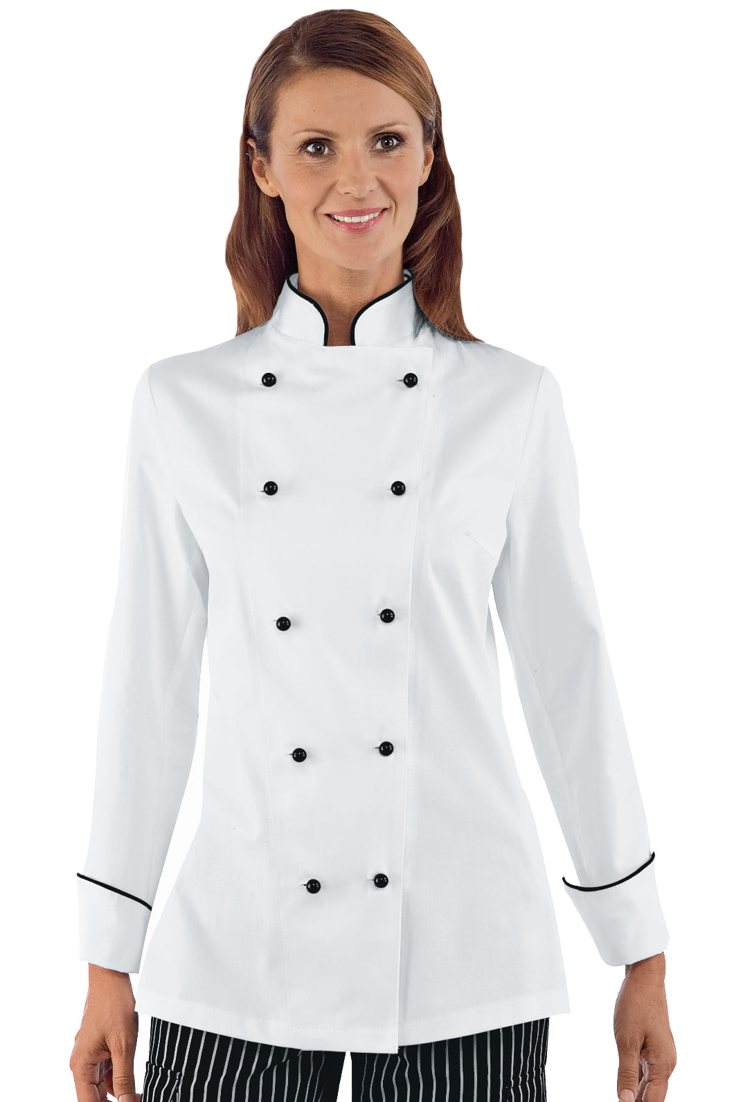 Isacco Kochjacke Lady Chef bottoni antipanico