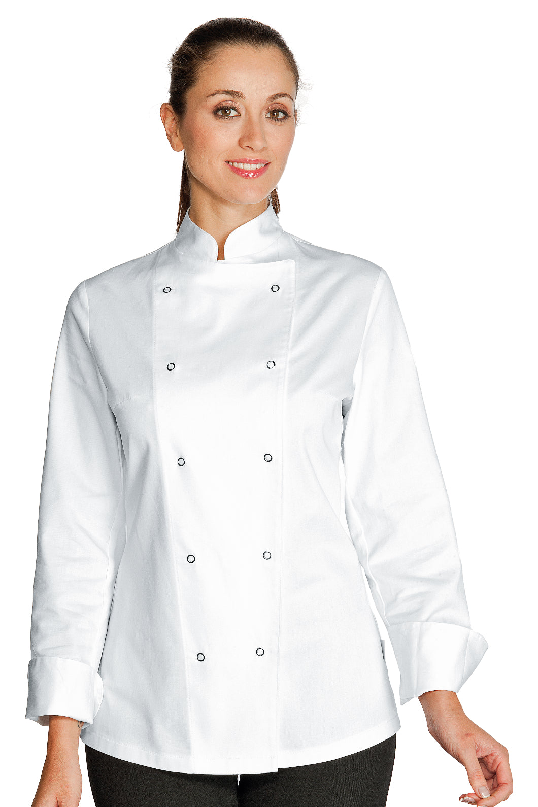 Isacco Kochjacke Lady Chef Bottoni a Pressione