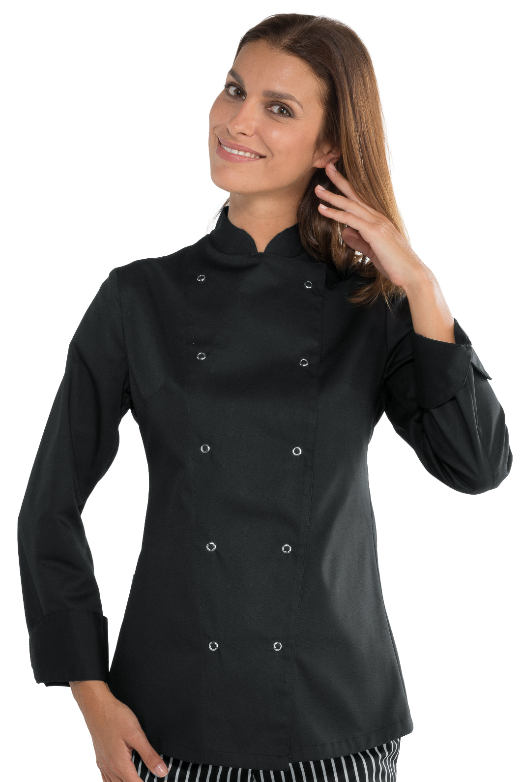 Isacco Kochjacke Lady Chef Bottoni a Pressione