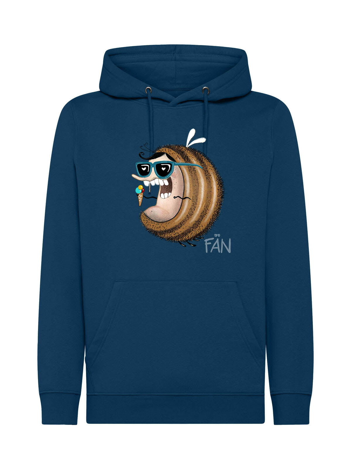 Jochen Gasser Bee Summer Fan Hoodie Ink Blue