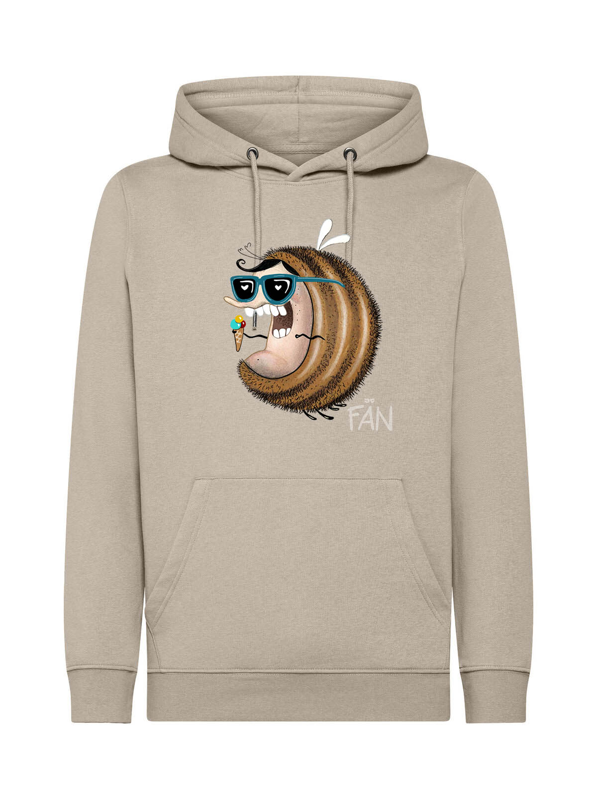 Jochen Gasser Bee Summer Fan Hoodie Warm Grey