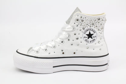 LA1970 Custom Sneakers – Platform White Strass & Glitter – Originalansicht 3