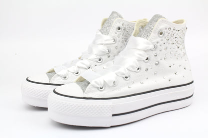 LA1970 Custom Sneakers – Platform White Strass & Glitter – Originalansicht 4