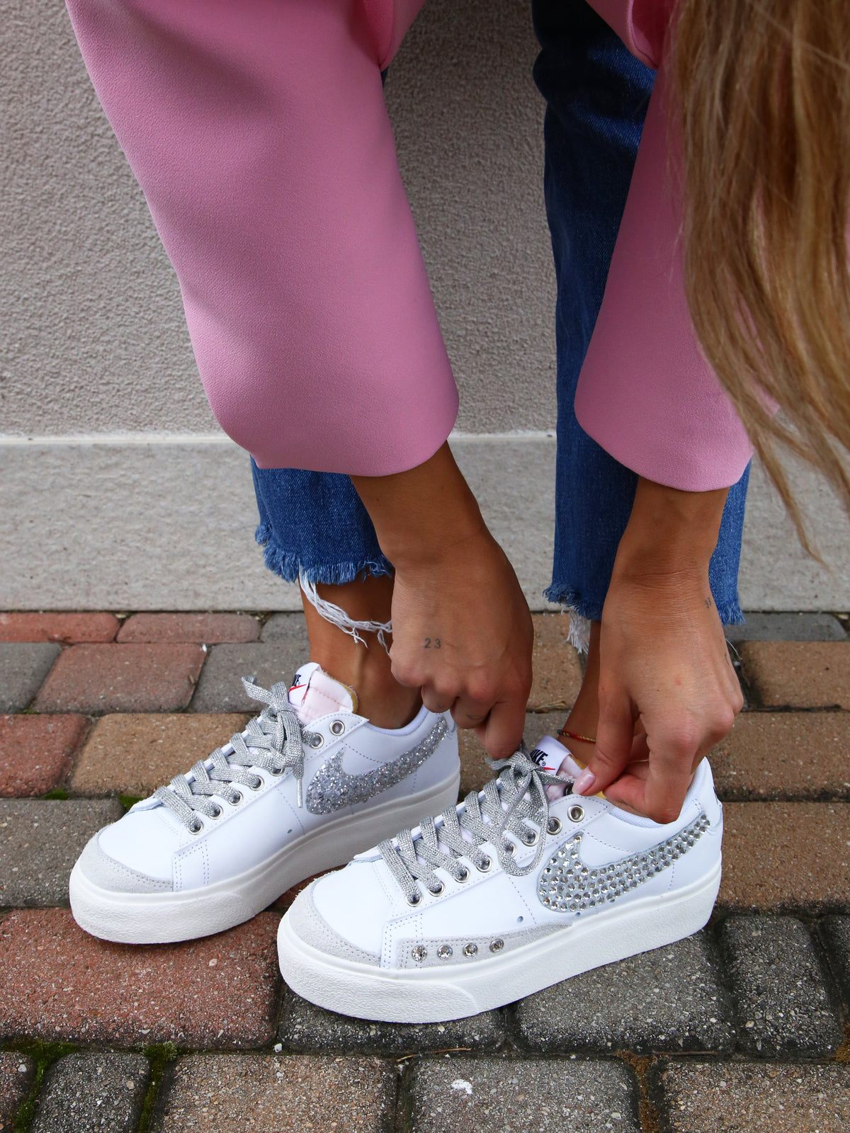 LA1970 Custom Sneakers – Blazer Platform Total Strass – Originalansicht 1