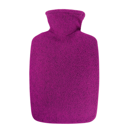 Wärmflasche Klassik 1,8 l mit Strickbezug Filzoptik Himbeere-melange – Ansicht 1