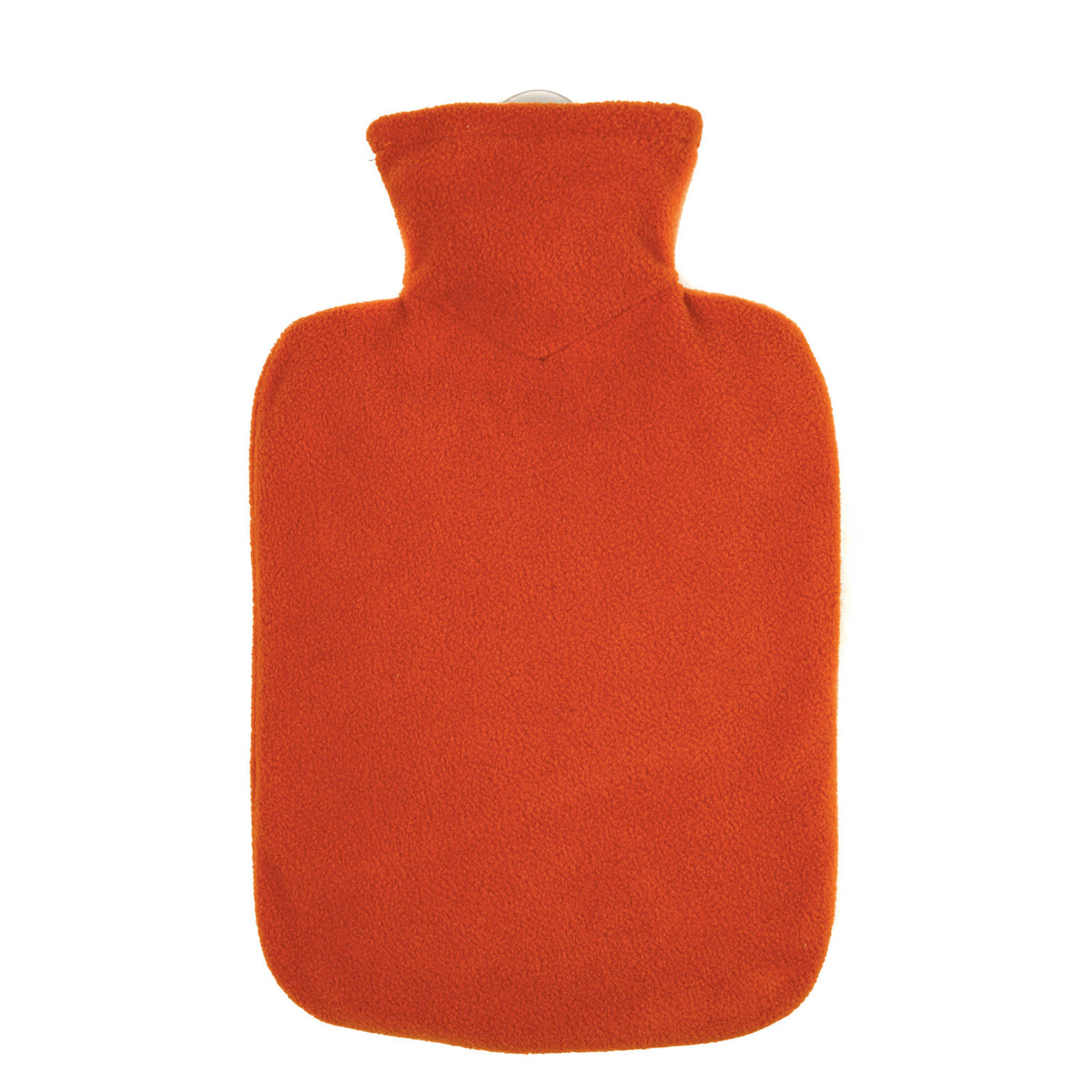 Wärmflasche Klassik 1,8 l Fleecebezug orange-rot – Ansicht 1